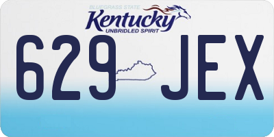 KY license plate 629JEX