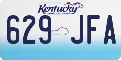 KY license plate 629JFA