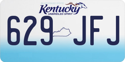 KY license plate 629JFJ