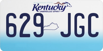 KY license plate 629JGC