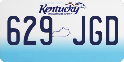 KY license plate 629JGD