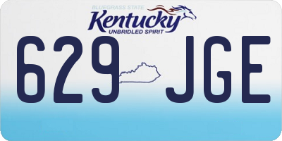 KY license plate 629JGE