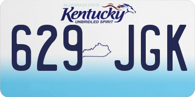 KY license plate 629JGK