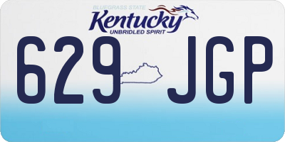 KY license plate 629JGP