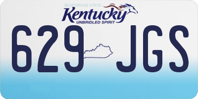 KY license plate 629JGS