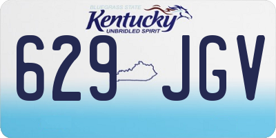 KY license plate 629JGV