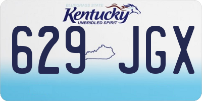 KY license plate 629JGX