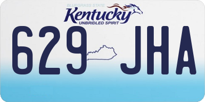 KY license plate 629JHA