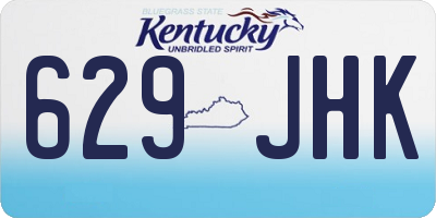 KY license plate 629JHK