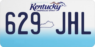 KY license plate 629JHL