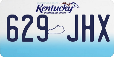 KY license plate 629JHX