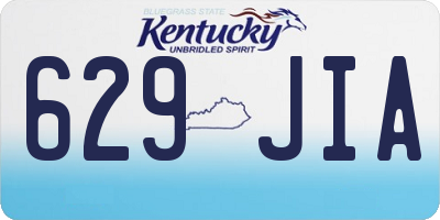 KY license plate 629JIA