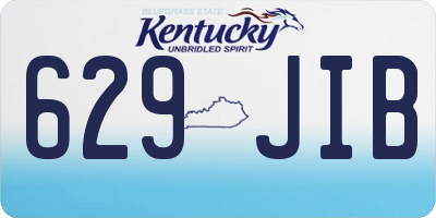 KY license plate 629JIB