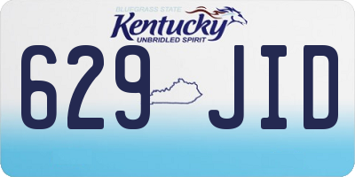 KY license plate 629JID