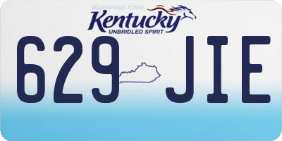 KY license plate 629JIE