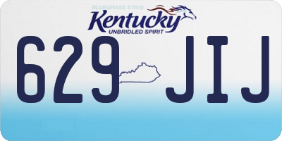 KY license plate 629JIJ
