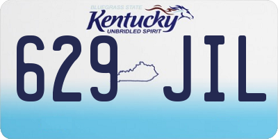 KY license plate 629JIL