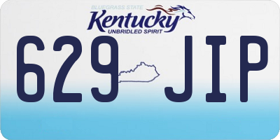 KY license plate 629JIP