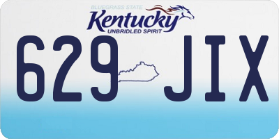 KY license plate 629JIX