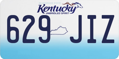 KY license plate 629JIZ