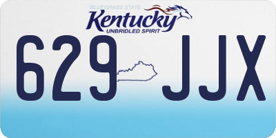 KY license plate 629JJX