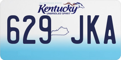 KY license plate 629JKA