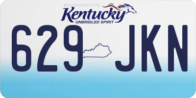 KY license plate 629JKN
