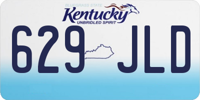 KY license plate 629JLD