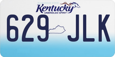 KY license plate 629JLK