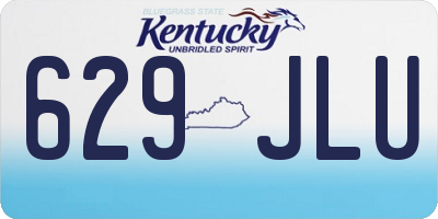 KY license plate 629JLU