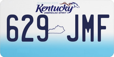 KY license plate 629JMF