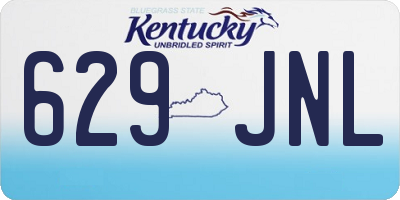 KY license plate 629JNL