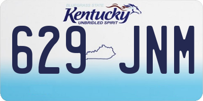 KY license plate 629JNM