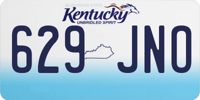 KY license plate 629JNO