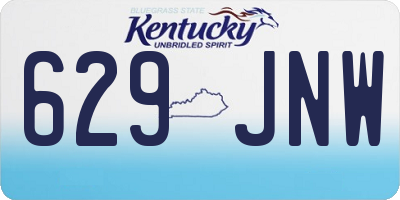 KY license plate 629JNW