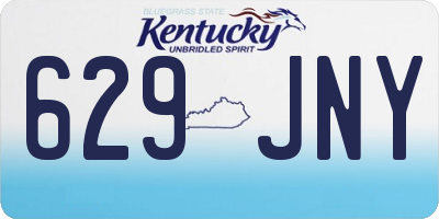 KY license plate 629JNY