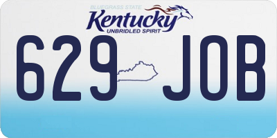 KY license plate 629JOB
