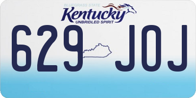KY license plate 629JOJ