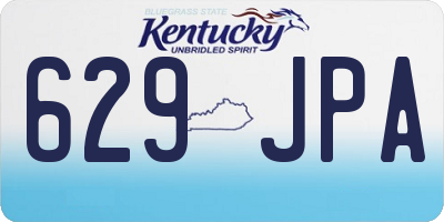 KY license plate 629JPA