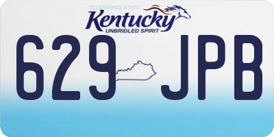 KY license plate 629JPB