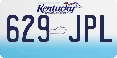 KY license plate 629JPL