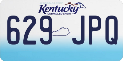 KY license plate 629JPQ