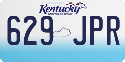 KY license plate 629JPR