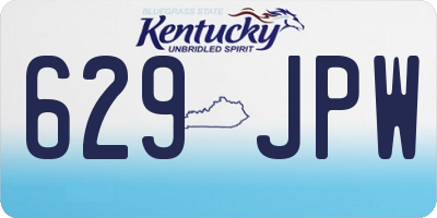 KY license plate 629JPW
