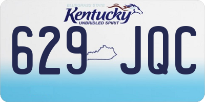 KY license plate 629JQC