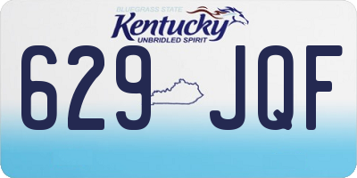 KY license plate 629JQF