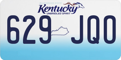 KY license plate 629JQO