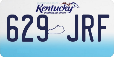 KY license plate 629JRF