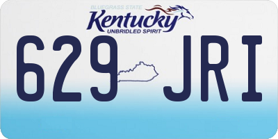KY license plate 629JRI