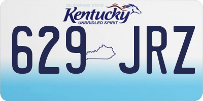 KY license plate 629JRZ